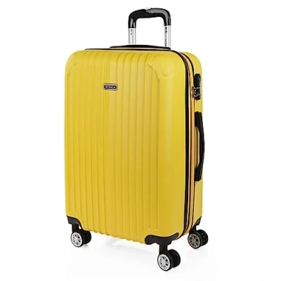 Abbildung von ITACA Koffer Groß 4 Räder Großer Leichte Reisekoffer mit Rollen Groß. für Flugzeuge Hartschale Geprüftem Schloss Trolley T71570, Gelb