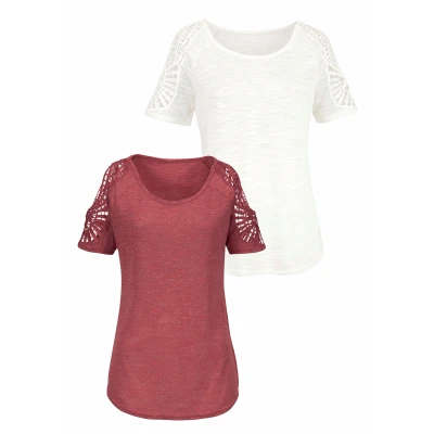 Abbildung von Vivance T Shirt, mit modischer Häkelspitze