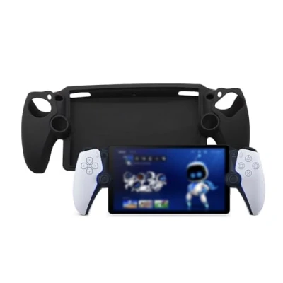 Abbildung von QINOUK Hülle für Sony Playstation Portal, Anti Kratzer und Stoßfest Schutzhülle Weich TPU Case mit vollem Schutz, Kompatibel Portal Schwarz