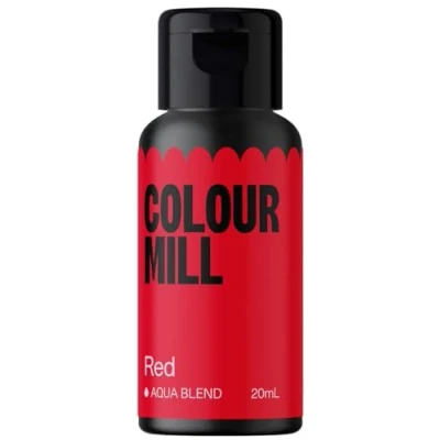 Abbildung von Colour Mill Aqua Blend Red Lebensmittelfarbe auf Wasserbasis Lebensmittel Farbe Sehr Intensiv, Hoch Konzentriert, Vegan 20 ml