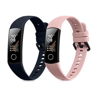 Abbildung von kwmobile 2X Sportarmband kompatibel mit Honor Band 5 / 4 Armband Fitnesstracker Set aus TPU Silikon