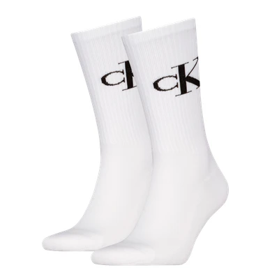 Abbildung von Calvin Klein 2P Monogram Crew Socks Schwarz Gr 39/42 Herren