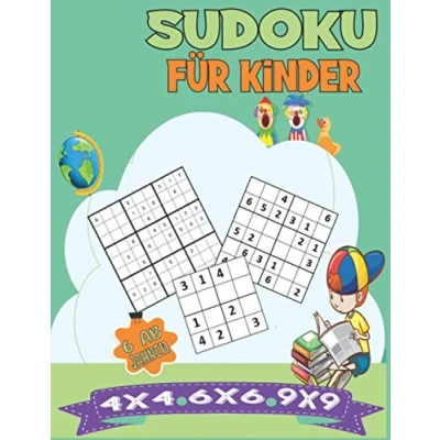 Abbildung von Sudoku für Kinder ab 6 Jahren: 350 mit Lösungen I 4x4 6x6 9x9 Rätselbuch zur Verbesserung des logischen Denkens