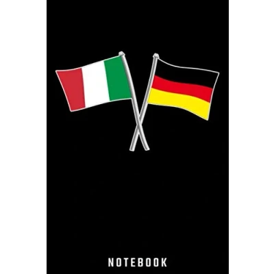 Abbildung von Italien Deutschland Notizbuch Geschenk: Liniertes Notizheft (6x9 Zoll ca. Din A5) mit 120 Seiten