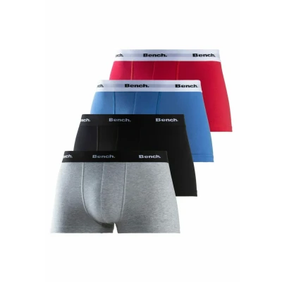 Abbildung von Bench 4 PACK Panties, Herren, Größe: Small, Royalblau/graun meliert/rot/schwarz