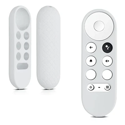 Abbildung von kwmobile Hülle Fernbedienung kompatibel mit Google Chromecast 2020 4K / 2022 HD Silikon Case für TV Zubehör in Grau