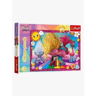 Abbildung von Trefl Trolls Glitter Puzzle 100 Teile