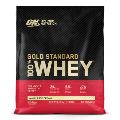 Abbildung von OPTIMUM NUTRITION Gold Standard Whey 450g Beutel / Vanilla Ice Cream