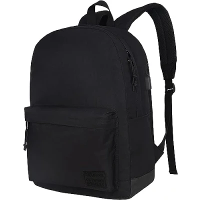 Abbildung von SUPACOOL Leichter Casual Laptop Rucksack mit Fach 15,6 Zoll für Männer und Frauen, College(Schwarz)