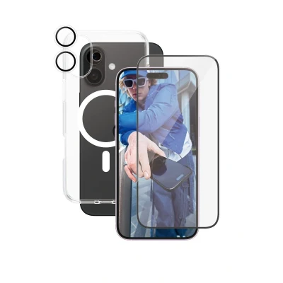 Abbildung von 0 CARE by PanzerGlass® Flagship 3 in 1 Schutzset für iPhone 16 Plus