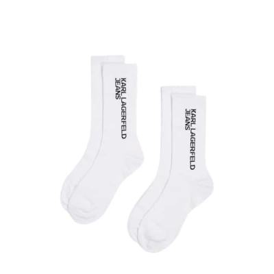 Abbildung von Karl Lagerfeld Jeans LOGO (PACK OF 2) Socken, Damen, Größe: 39 42, White