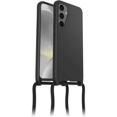 Abbildung von OtterBox React Necklace Hülle für Samsung Galaxy S24+, Ultraschlanke, Schützende mit verstellbarer und abnehmbarer Handykette, Getestet nach Militärstandard, Schwarz
