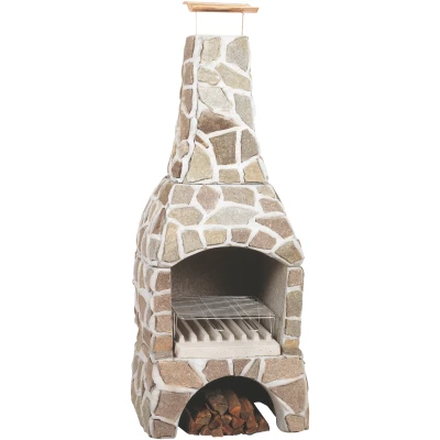 Abbildung von WELLFIRE Grillkamin &quot;Landau&quot;, BxTxH: 80x77x202 cm