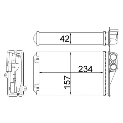 Abbildung von MAHLE ORIGINAL AH 248 000S Wärmetauscher PEUGEOT: 207 CC