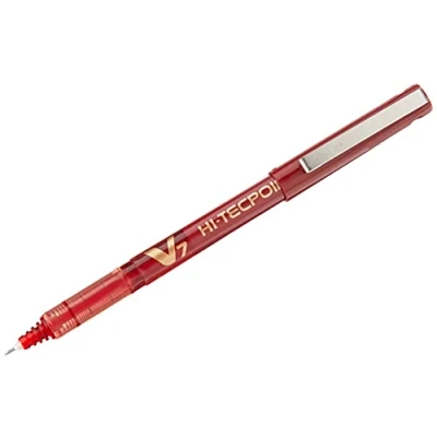 Abbildung von Pilot V7 Hi Tecpoint Tintenroller mit flüssiger Tinte Einzelbett rot