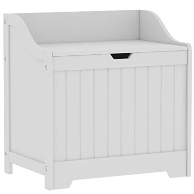 Abbildung von Home Discount priano Badezimmer Schrank Brust Mülleimer Holzkorb Einheit Wäschesack, Weiß