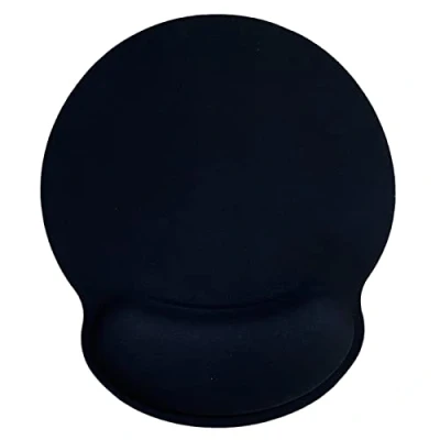 Abbildung von Jahosin Mauspad mit Handgelenkstütze, ergonomische Handgelenkauflage aus Memory Schaumstoff, rutschfeste Gummiunterseite für Computer und Büro 25x23 Wristblack1