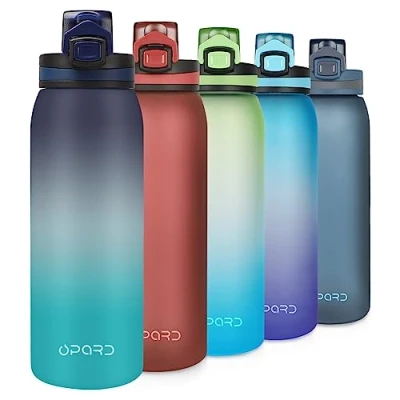 Abbildung von Opard Trinkflasche Sport 900ml Wasserflasche aus Tritan BPA Frei, Auslaufsicher Sportflasche für Kinder, Sport, Fitness, Fahrrad, Fußball, Outdoor