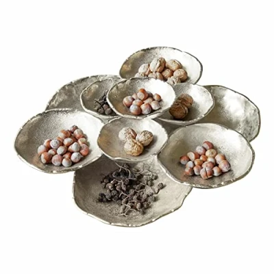 Abbildung von Mirabeau Geschirr Set Schale Gibril antiksilber, Aluminiumguss