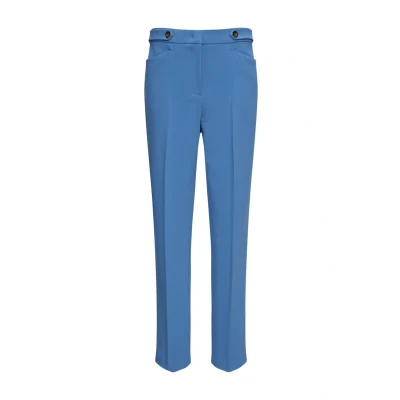 Abbildung von comma Elegante MIT Riegel UND Knopf Stoffhose, Damen, Größe: 36, Blau
