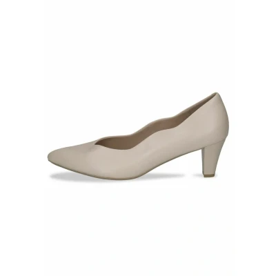 Abbildung von CAPRICE Damen Pumps aus Leder mit Trichterabsatz, Cremefarben (Cream Perlato), 40.5 EU