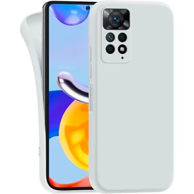 Abbildung von MyGadget Hülle für Xiaomi Redmi Note 11 Pro 5G robuste Silikon Schutzhülle TPU Case Slim Silikonhülle Back Cover Kratzfest Handyhülle Matt Weiß