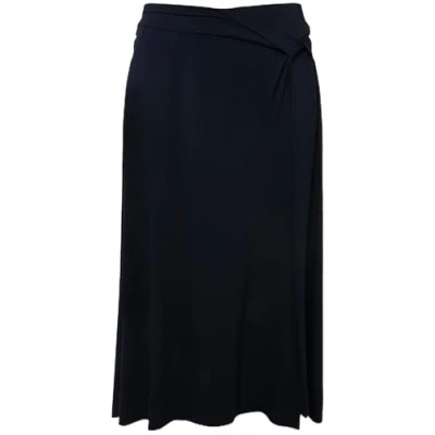 Abbildung von Ulla Popken Elastic Waist Alinienrock, Damen, Größe: 50/52, Navy blue