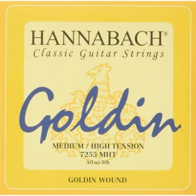 Abbildung von Hannabach 652725 Klassikgitarrensaiten Serie 725 Medium / High Tension Goldin A5