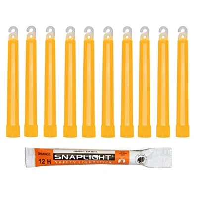 Abbildung von Cyalume SnapLight Knicklichter in Orange (500 er Pack) 15 cm Glow Sticks mit Haken am Ende ultra helle Light einer Leuchtdauer von 12 Stunden