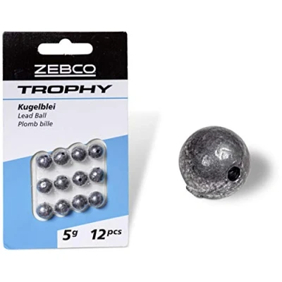 Abbildung von 10g Zebco Trophy Kugelblei 8 Stück Inline Blei