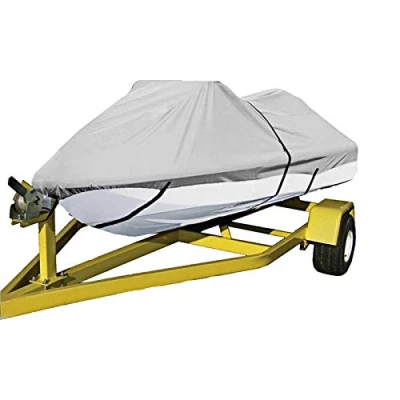 Abbildung von Jet Ski Abdeckung 210D Oxford Tuch Wasserfeste Anti UV Jetski mit Aufbewahrungsbeutel,Grau