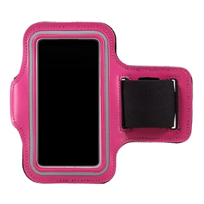 Abbildung von CoverKingz Universal Sportarmband Handy Tasche für alle Smartphones von 6,6 6,9 Zoll Armtasche mit Schlüsselfach Laufarmband Joggen Sport Handyhülle Pink