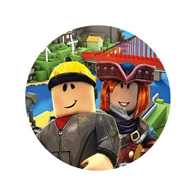 Abbildung von Tortenaufleger Roblox, rund 20cm Fondantpapier PREMIUM