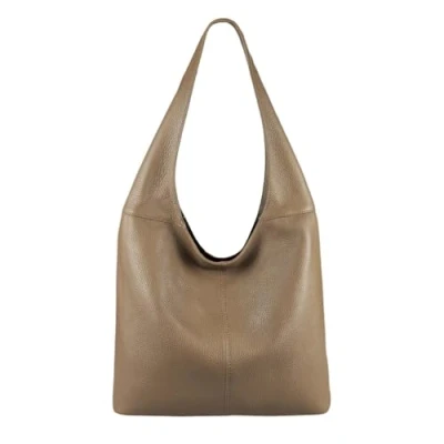 Abbildung von ITALYSHOP24 Shopper Made in Italy Damen Leder Tasche Schultertasche, ein Leichtgewicht, als Handtasche, Umhängetasche tragbar