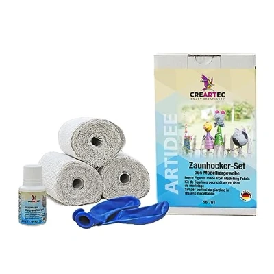 Abbildung von Artidee CREARTEC Zaunhocker Bastelset Gipsbinden/Modellierbinden Made in Germany