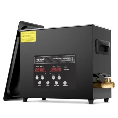 Abbildung von VEVOR Ultraschallreiniger 180 W digitales Ultraschallreinigungsgerät 6 L mit verbesserter Entgasung &amp; Schonmodus, 40 kHz industrieller Timer Heizung für Schmuckhalter schwarz