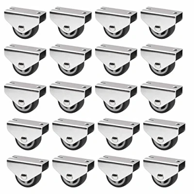 Abbildung von Sotech 20er Set Kastenrolle PASSAU (Ø 30 mm, für Unterbaumontage, dunkelgrau) Transportbockrolle, leise und bodenschonend, Ideal Bettkästen Bodenschubladen