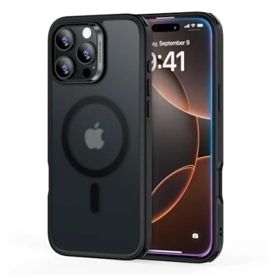 Abbildung von ESR für iPhone 16 Pro Hülle, kompatibel mit MagSafe, stoßfester militärnorm Schutz, magnetische Handyhülle Pro, Classic Hybrid Hülle (HaloLock), Schwarz