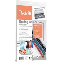 Abbildung von Peach PB100 14 Plastikbindeset für 12 Dokumente, DIN A4, 36 teilig