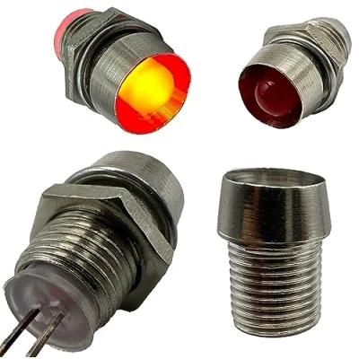 Abbildung von Lumetheus LED Fassung 5mm Metall Silber 25 Stück Set Hochwertige Lampenfassung mit Gewinde für Leuchtdioden Vielseitige Montage in Display Panels, Beleuchtung &amp; Bastelprojekte
