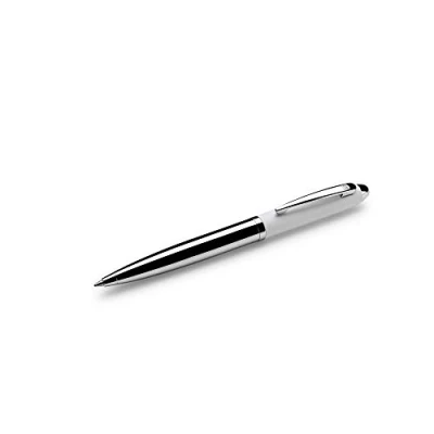 Abbildung von Volkswagen 000087703MQ Kugelschreiber Senator mattweiß Kuli Stift Pen Metall, mit neuem VW Logo in blau