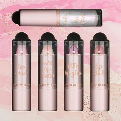 Abbildung von essence LIPS GONNA LOVE lip kit, Lippe Set, Nr. 01, Mehrfarbig, pflegend, sofortiges Ergebnis, schimmernd, farbintensiv, acetonfrei, vegan, ohne Mikroplastikpartikel, Alkohol, 1er Pack (5pcs)