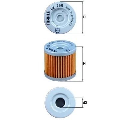 Abbildung von MAHLE ORIGINAL OX 798 Ölfilter Filtereinsatz