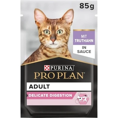 Abbildung von Pro Plan Cat Delicate Nutri Savour Katzenfutter nass, mit Truthahn, 26er Pack (26 x 85 g)