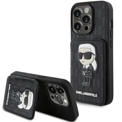Abbildung von CG MOBILE Karl Lagerfeld Saffiano Hartschale mit Kartenschlitz für iPhone 15 Pro Max