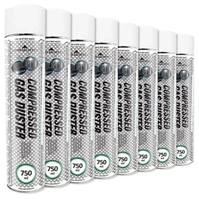 Abbildung von Reinigungspray 8X 750ml AABCOOLING Home&amp;Office Druckluftspray Gas Duster K3, Reinigungsgeräte, Spray, Büromaterial,
