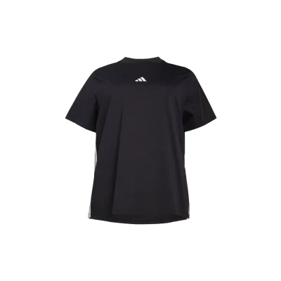 Abbildung von adidas Damen Essentials 3 Stripes Cotton T Shirt (Plus Size), Black/White, 4XL Plus