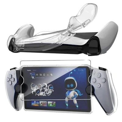 Abbildung von FDHYFGDY Schutzhülle für Sony Playstation Portal (PS Portal) Spielmaschine mit 1 Stück Schutzfolie, stoßdämpfende TPU transparent