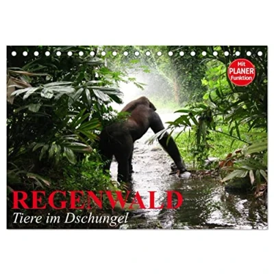 Abbildung von Regenwald. Tiere im Dschungel (Tischkalender 2025 DIN A5 quer), CALVENDO Monatskalender