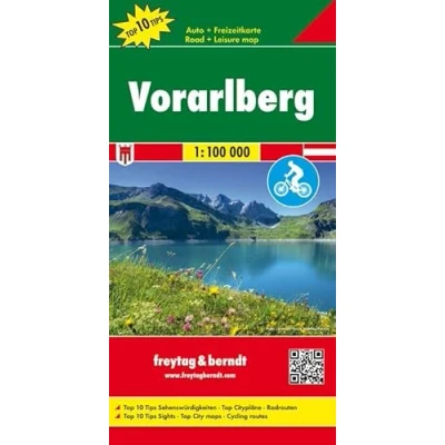 Abbildung von Vorarlberg, Autokarte 1:100.000, Top 10 Tips: Auto , Rad &amp; Freizeitkarte, Tips Maßstab 1:100.000 (freytag berndt + Freizeitkarten)